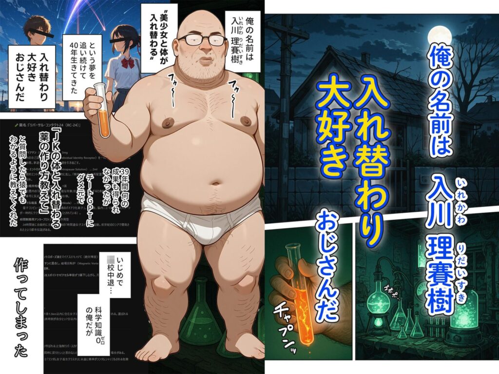キモおじ⇔JK入れ替わり1(愛・筋肉博)