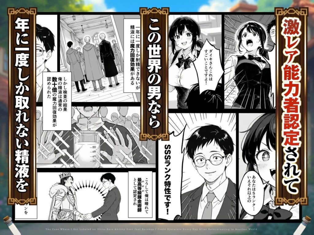 異世界転生したら毎日射精できるというだけで激レア能力者認定された件(COMICアイル)